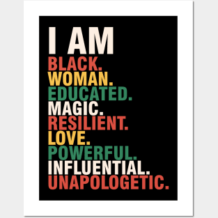 I am black black history month gift Posters and Art